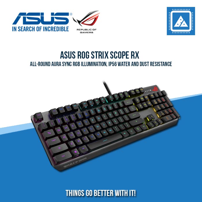 ASUS ROG STRIX SCOPE RX RGB MECHANICAL GAMING KEYBOARD (BLUE SWITCH) ASUS ROG STRIX SCOPE RX RGB MECHANICAL GAMING KEYBOARD (BLUE SWITCH)